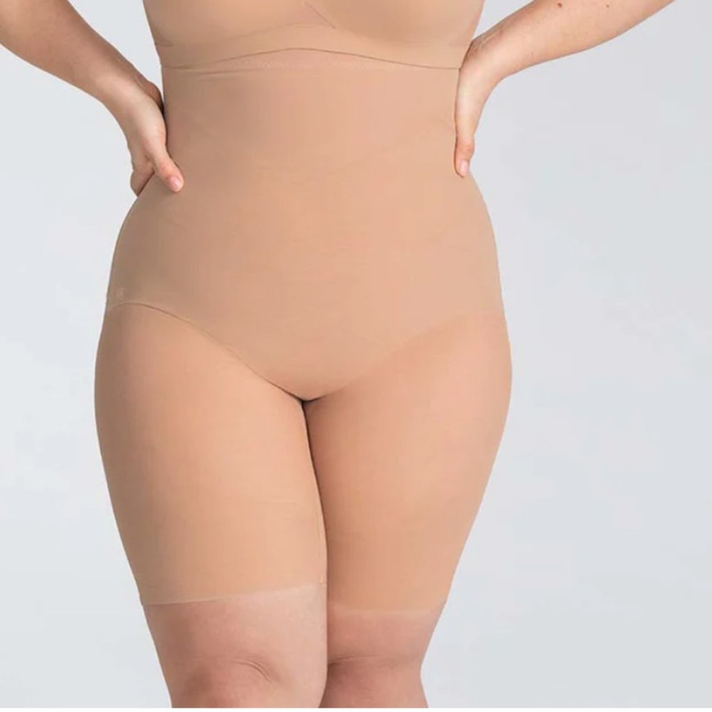 Honeylove SuperPower Short All Over Sculpt Size 1X Tan Sand Bodycon Comfy Shape